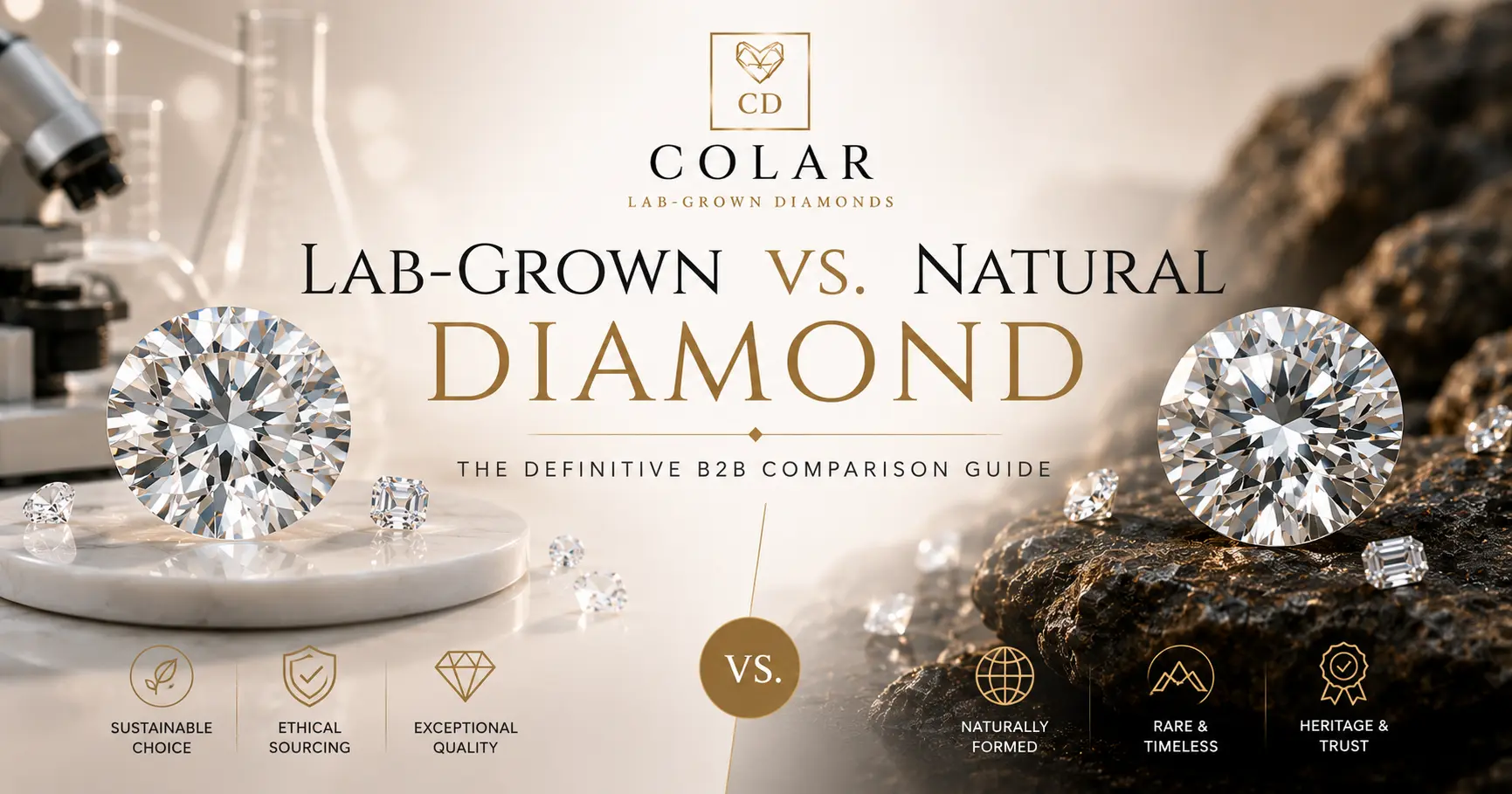 Lab-Grown vs. Natural Diamonds: The Definitive B2B Comparison Guide