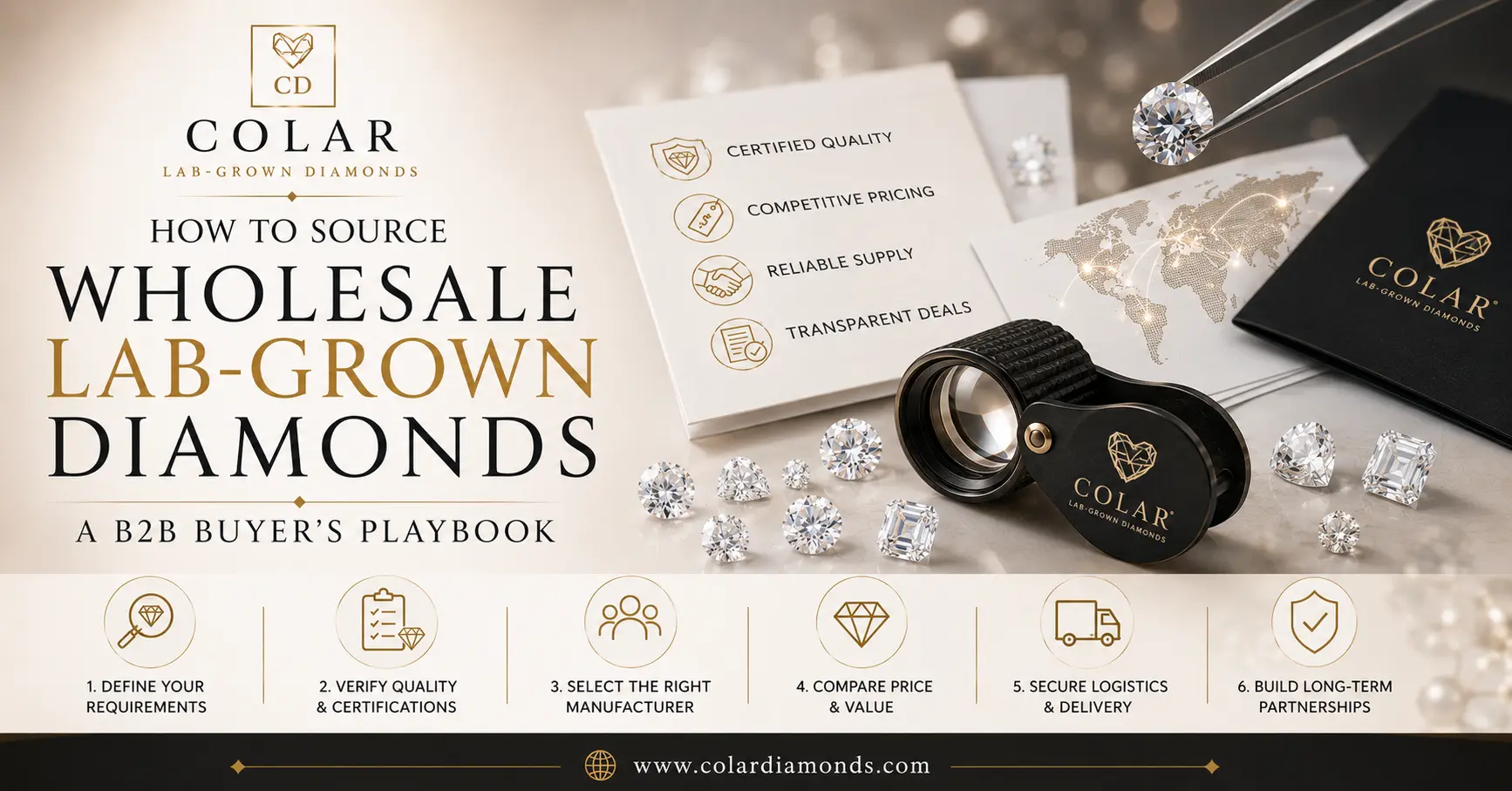 How to Source Wholesale Lab-Grown Diamonds: A B2B Buyer's Playbook